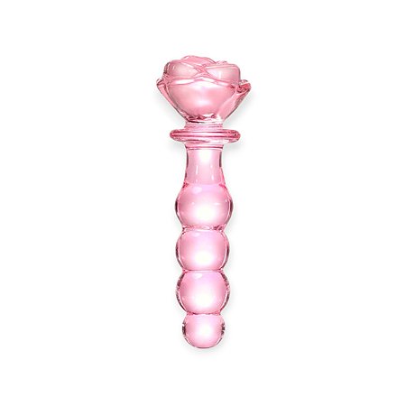 Plug Anal Escalonado em Vidro com Base Formato de Flor - Lovetoys