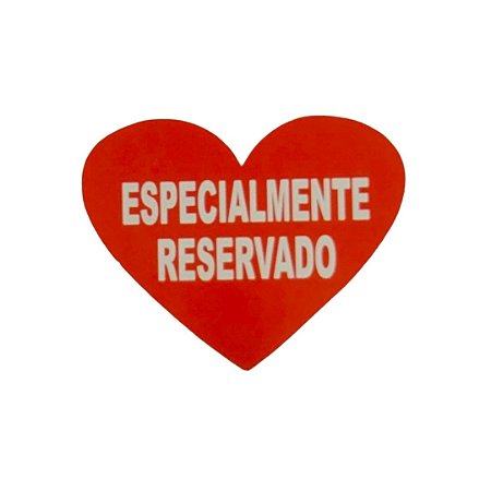 Cartão em Formato de Coração com a Frase Especialmente Reservado - Erotic Point