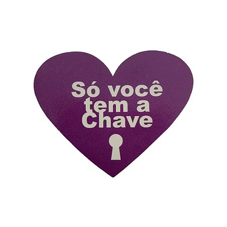 Cartão em Formato de Coração com a Frase Só você tem a Chave - Erotic Point