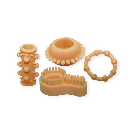 Kit com 4 Anéis Penianos Nature Skin Penis Ring - Erotic Point