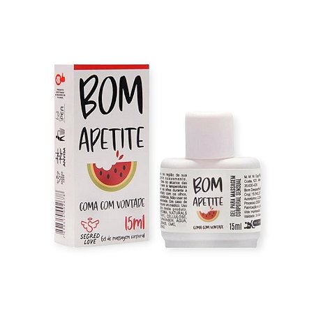 Gel Excitante Beijável Bom Apetite Coma com Vontade com Tatuagem 15ml - Segred Love