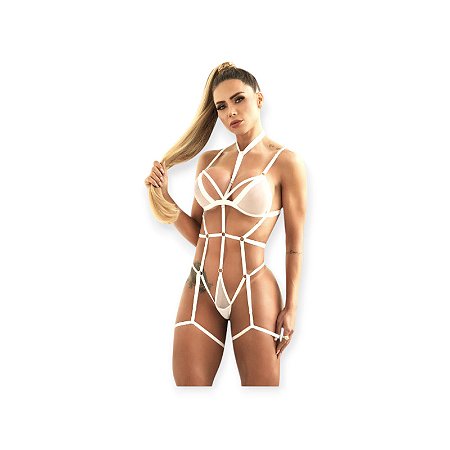 Body Strappy em Tule com Tiras - Segredo da Paixão