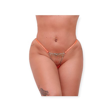 Calcinha Fio Dental com Strass Diva Gostosa - Tallyta Moda Apimentada