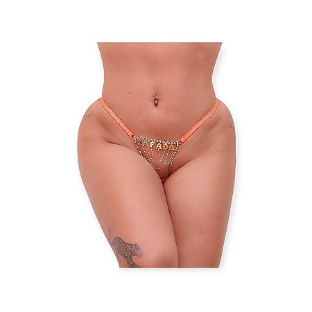 Calcinha Fio Dental com Strass Diva Safada - Tallyta Moda Apimentada