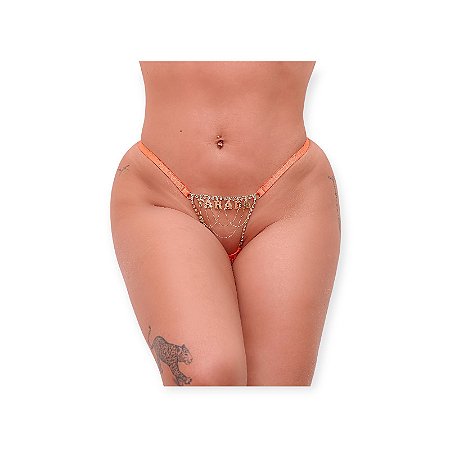 Calcinha Fio Dental com Strass Diva Tarada - Tallyta Moda Apimentada