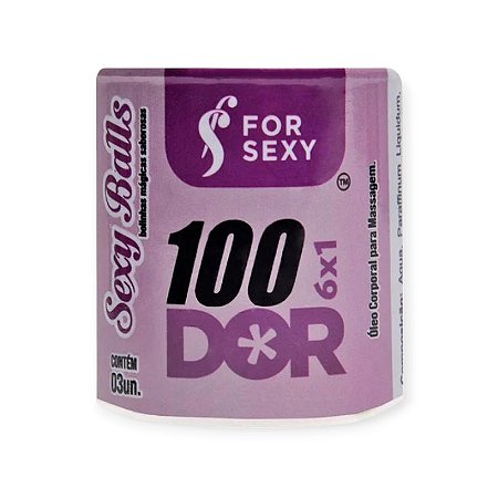 100Dor 6x1 Sexy Balls Bolinha Anal 03 Unidades - For Sexy