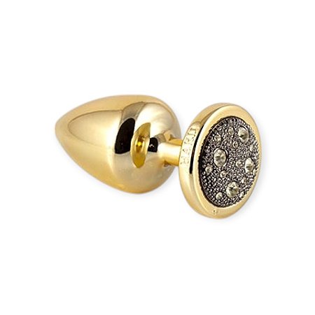 Plug Anal Dourado M com Pedras Cravejadas Less - Hard