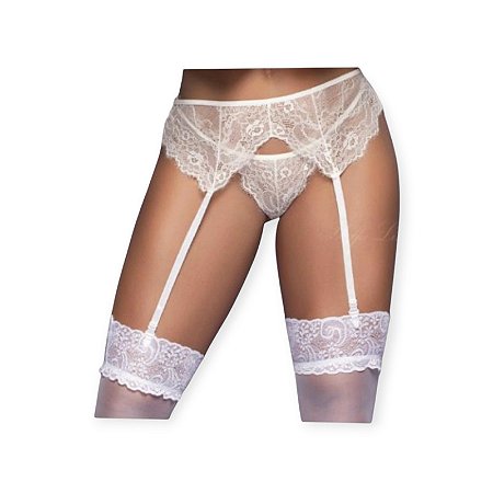 Cinta Liga em Renda com Calcinha - Yaffa Lingerie