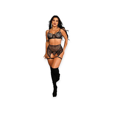Conjunto Arrastão com Cinta Liga - Yaffa