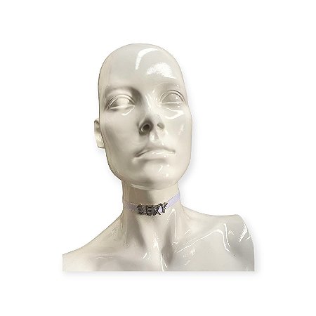 Chocker com Letras Prateadas Sexy - Yaffa