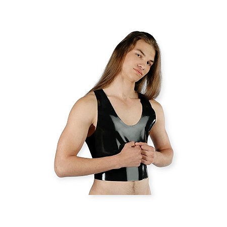 Top Cropped Masculino em Látex - Lovetoys
