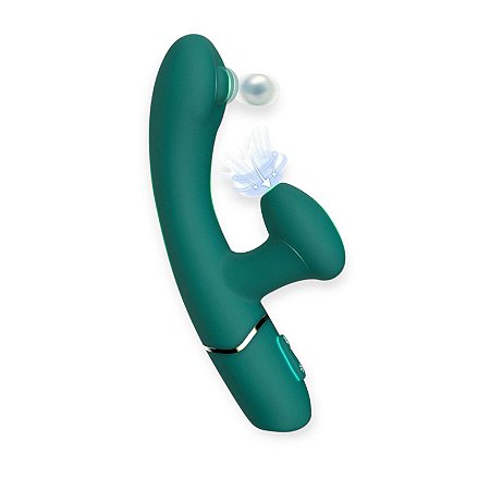 Vibrador Rabbit com Sugador de Clitóris Dixie - NV Toys