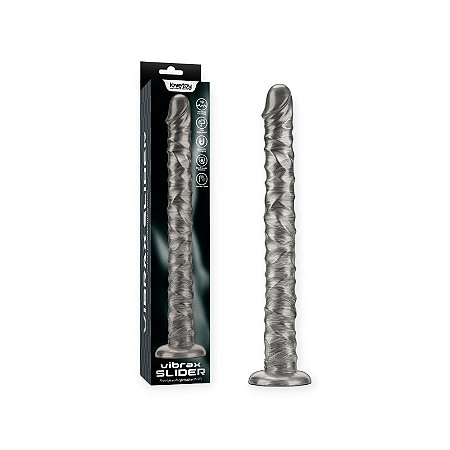 Prótese 40cm X 4,4cm com 10 Modos de Vibração 16" King Sized Vibrating Vibrax Slider - Lovetoy