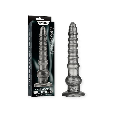 Prótese 32,3cm x 7,3cm com 10 Modos de Vibração 12.5 King Sized Vibrating Vibrax Slider - Lovetoy