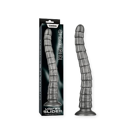 Prótese 36,8cm x 5,3cm com 10 Modos de Vibração 14.5 King Sized Vibrating Vibrax Slider - Lovetoy