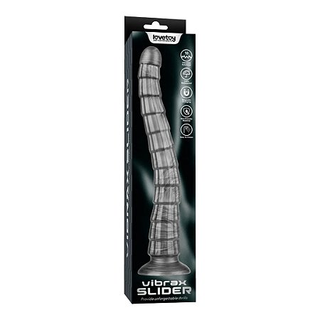Prótese 36,8cm x 5,3cm com 10 Modos de Vibração 14.5 King Sized Vibrating Vibrax Slider - Lovetoy