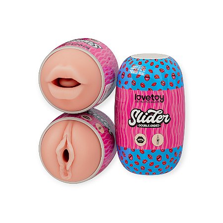 Masturbador Egg Vagina e Boca Slider Double-ended Masturbator Mouth And Vagina - Lovetoy
