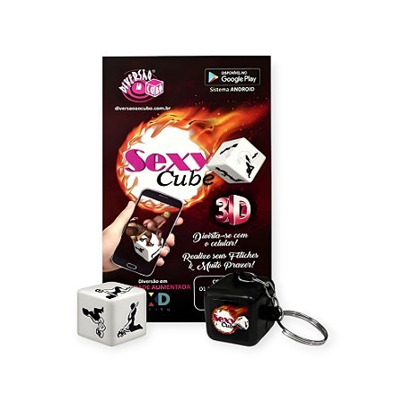 Chaveiro Dadinho Posições Hétero Sexy Cube 3D com Realidade Aumentada - Diversão ao Cubo