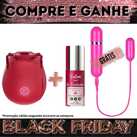 Compre Estimulador Clitoriano Rose + Excitante Tentare e Ganhe Cápsula Virgo