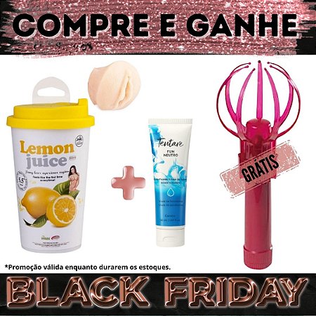 Compre Masturbador Café Lemon Juice + Lubrificante Fun Neutro e Ganhe Vibrador Feeler