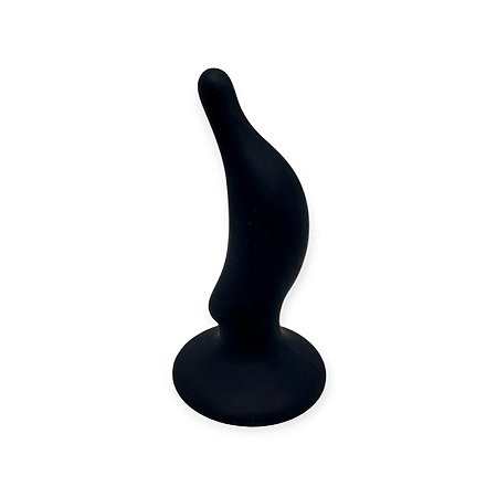 Plug Anal Curvo em Silicone Give It All Black - Nanma