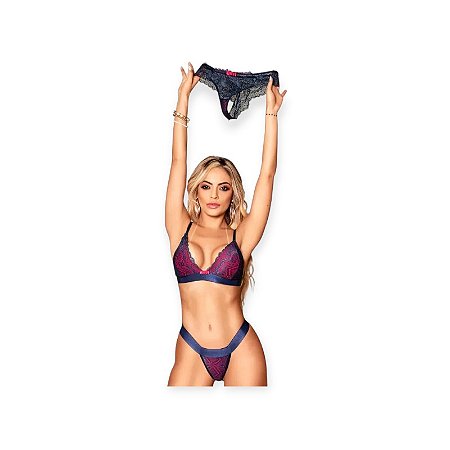 Conjunto Sutiã sem Bojo e 2 Calcinhas - Yaffa Lingerie