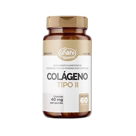 Colágeno Tipo II + Vitamina D - 60 Cápsulas