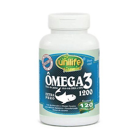 Ômega 3 1200mg Extra Puro Unilife 120 Cápsulas