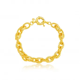 Pulseira Semijoia Elos Entrelaçados Torcidos