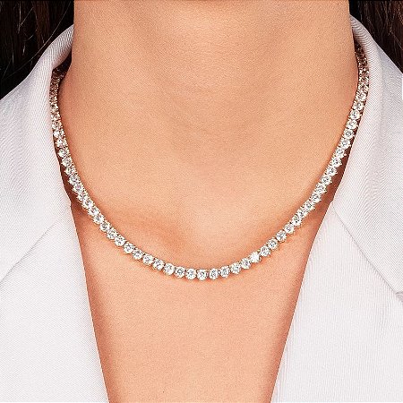 Choker Semijoia Riviera Zircônia 5mm