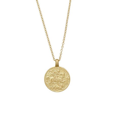 Medalha de ouro amarelo 18K - São Jorge  2 gramas