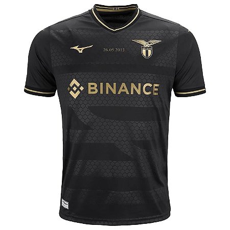 Camiseta Lazio Edição Especial 2023 sn° Torcedor Mizuno Masculino - Preto