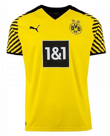 Camisa Borussia Dortmund Home 21/22 s/n° Torcedor - Amarelo
