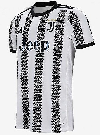 Camisa Juventus Adidas 22/23 Torcedor Pro Masculina - Preta+Branca