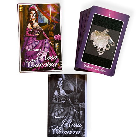 Tarot Rosa Caveira Baralho 36 Cartas + grátis Banho Cigano Nf em