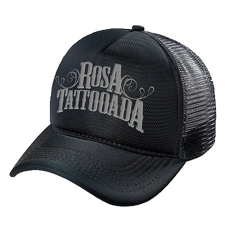 Boné Trucker - Rosa Tattooada Silver Edition