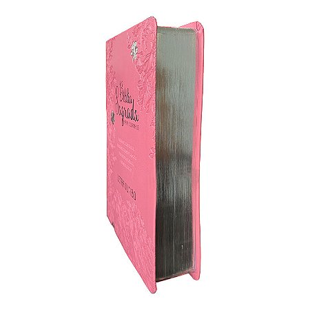 BÍBLIA JUMBO ARC FULL COLOR CAPA PU LUXO C/ HARPA - JARDIM ROSA