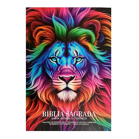 BÍBLIA L. GIGANTE PPM ARC FULL COLOR BROCHURA C/ HARPA - LION COLOR