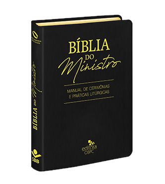 Promoção - Bíblia do Ministro - Capa Preta Couro
