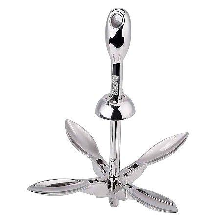Âncora Poita Dobrável 1,5 Kg Aço Inox Grapnel Barco Bote Jet