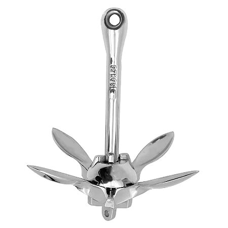 Âncora Poita Dobrável 0,7 Kg Aço Inox Grapnel Caiaque Jet