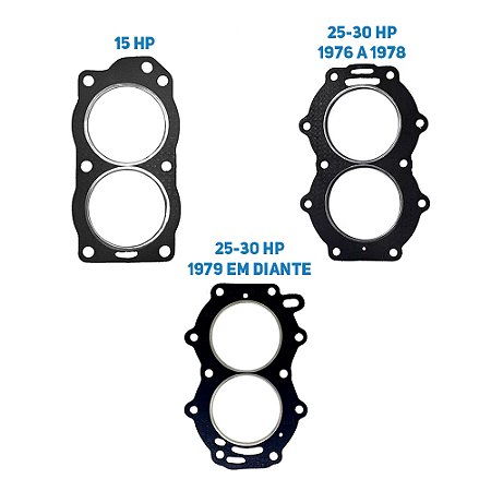 Junta Cabeçote Motor Popa Johnson Evinrude HP 15-25 HP ( SELECIONAR O MODELO )