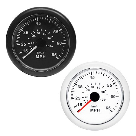 Relógio Velocímetro 65 MPH 12-24v Barco Lancha Universal