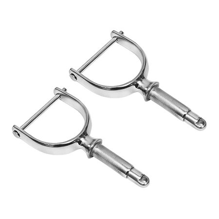 Par Forqueta Suporte Aço Inox Para Remo Caiaque Barco Canoa