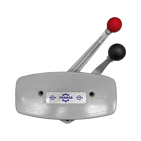 Caixa Manete de Comando 2 Alavancas Para Motor Popa Universal