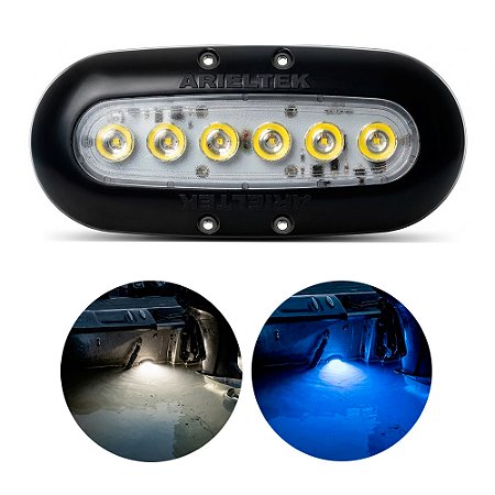 Luz Iluminação Subaquática 6 LEDs 12v Barco Lancha Piscina