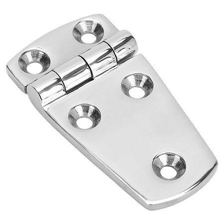 Dobradiça Aço Inox 5 Furos Porta Tampa Náutica Barco Lancha