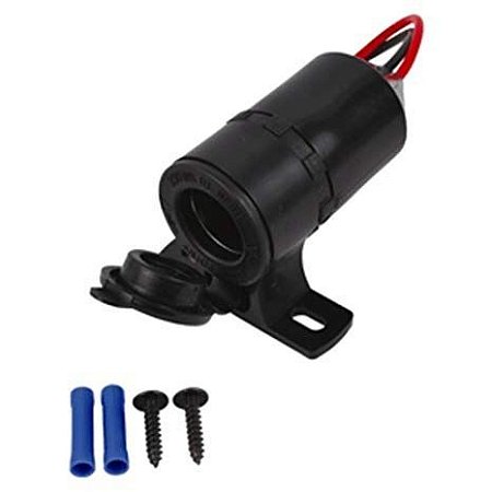 Tomada Náutica 12v + Suporte + Tampa P/ Barco Lancha Attwood