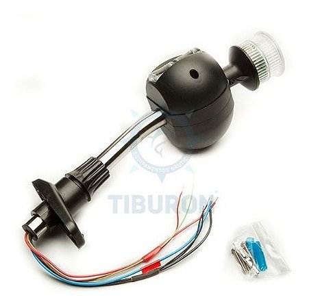 Mastro De Navegação Led Tricolor C/ Estrobo Topo Proa Lancha