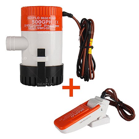 Bomba De Porão 500 Gph 1890 Litros 12v Seaflo + Automático